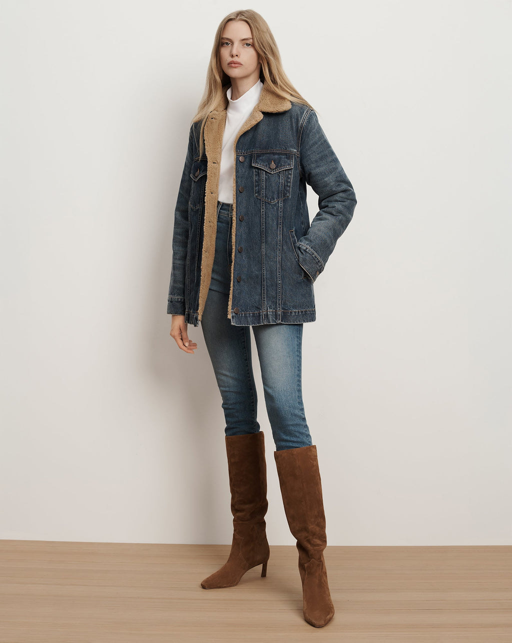 Donna Sherpa Denim Jacket