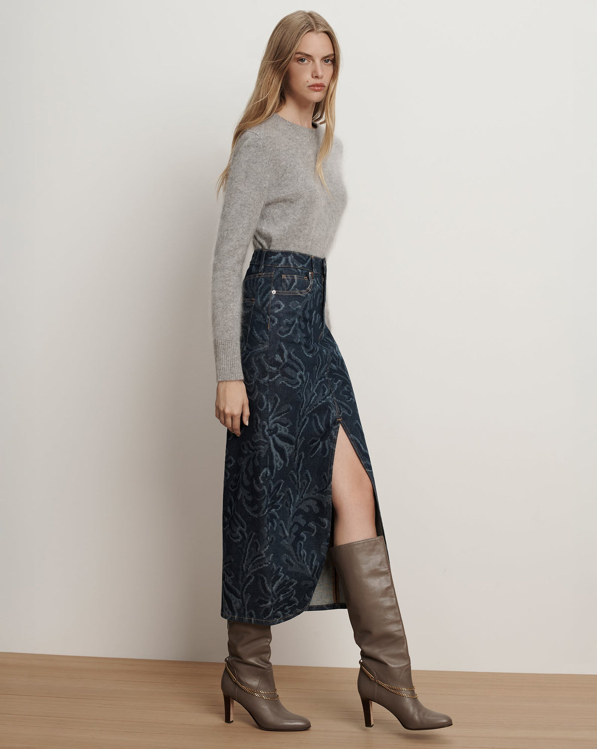 Devorah Denim Maxi Skirt