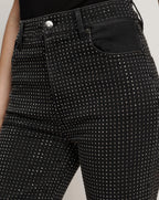 Jean large slim avec strass Crosbie
