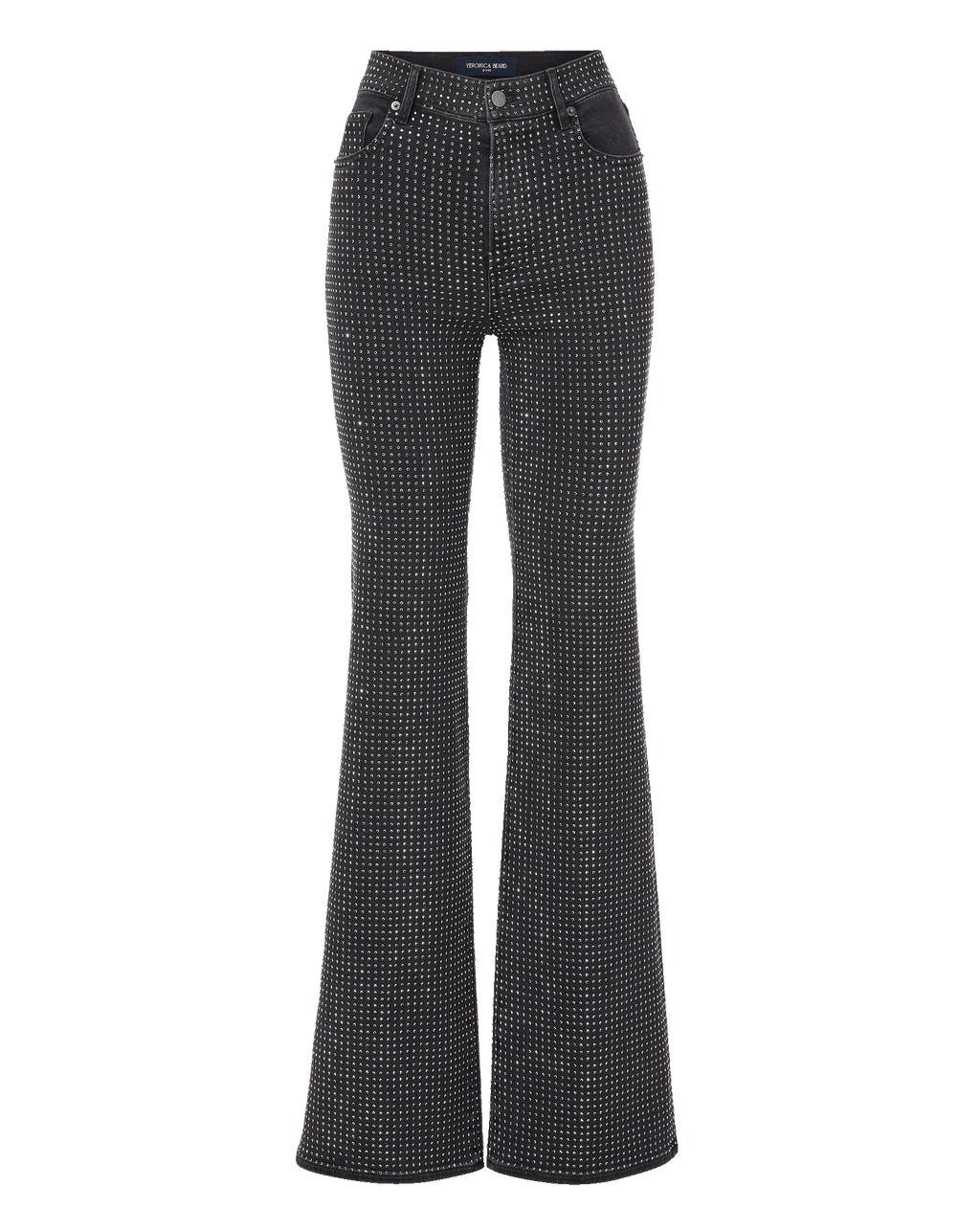 Jean large slim avec strass Crosbie