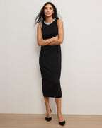 Jordyn Embellished-Collar Midi Dress