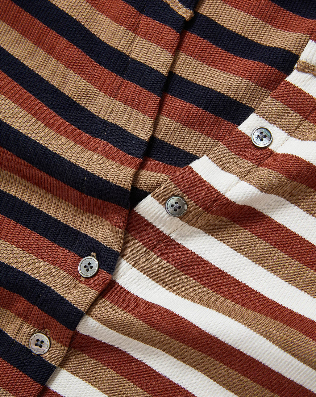 T-shirt boutonné rayé Dilia
