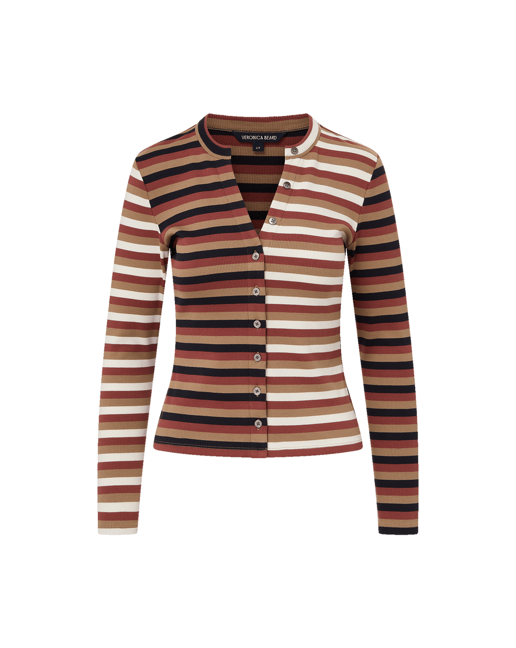 T-shirt boutonné rayé Dilia