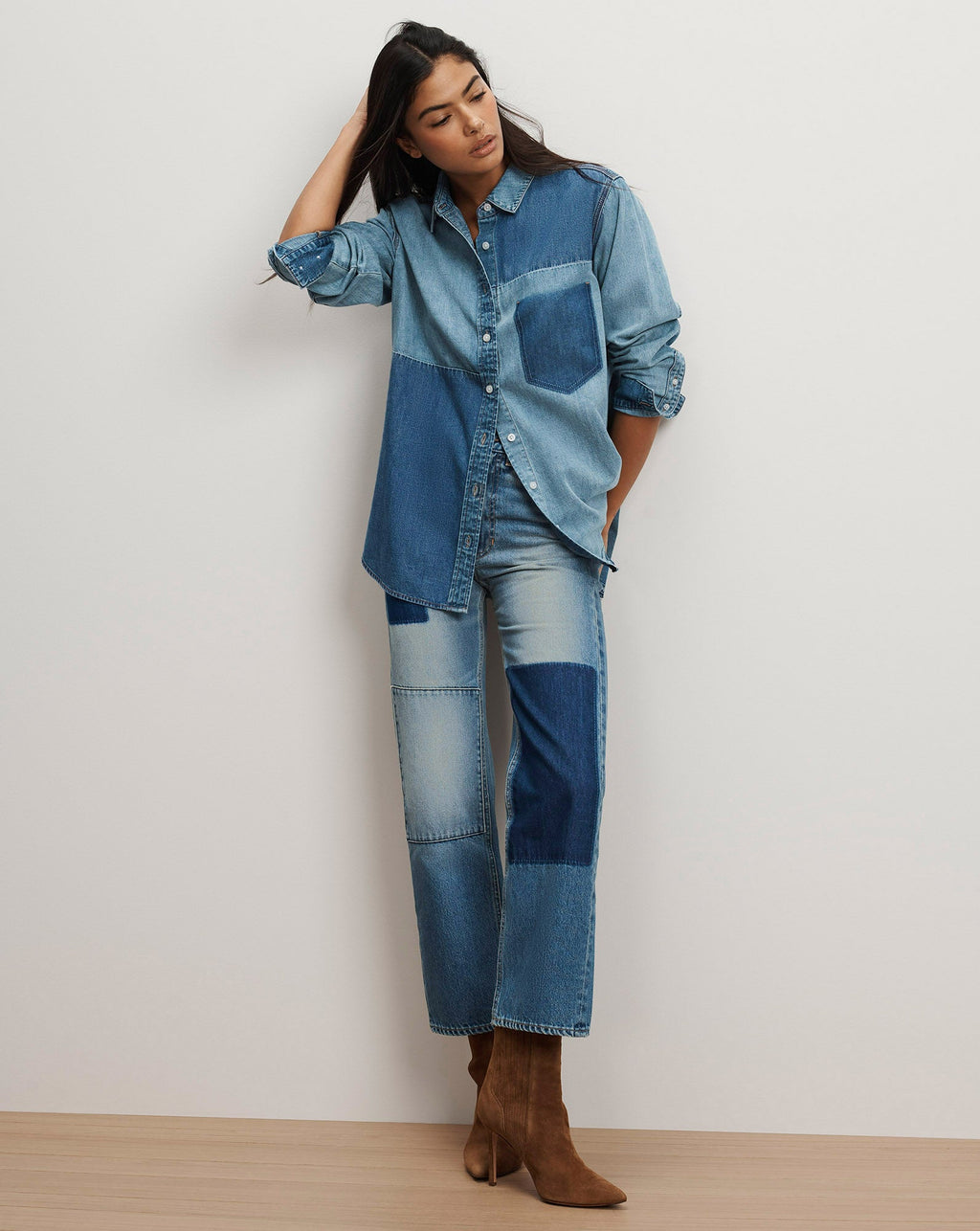 Chemise boutonnée en jean Dalma