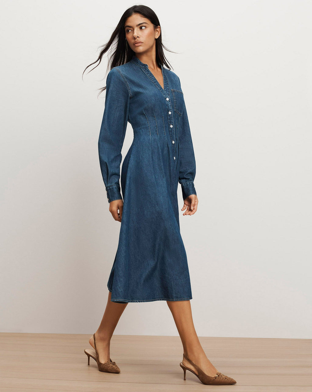 Robe chemise en jean Arcadia