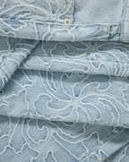 Taylor Embroidered Wide-Leg Jean