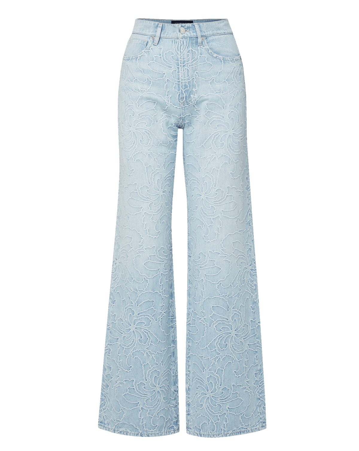 Taylor Embroidered Wide-Leg Jean