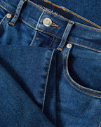 Jean Crosbie à taille mi-haute, coupe étroite et jambe large