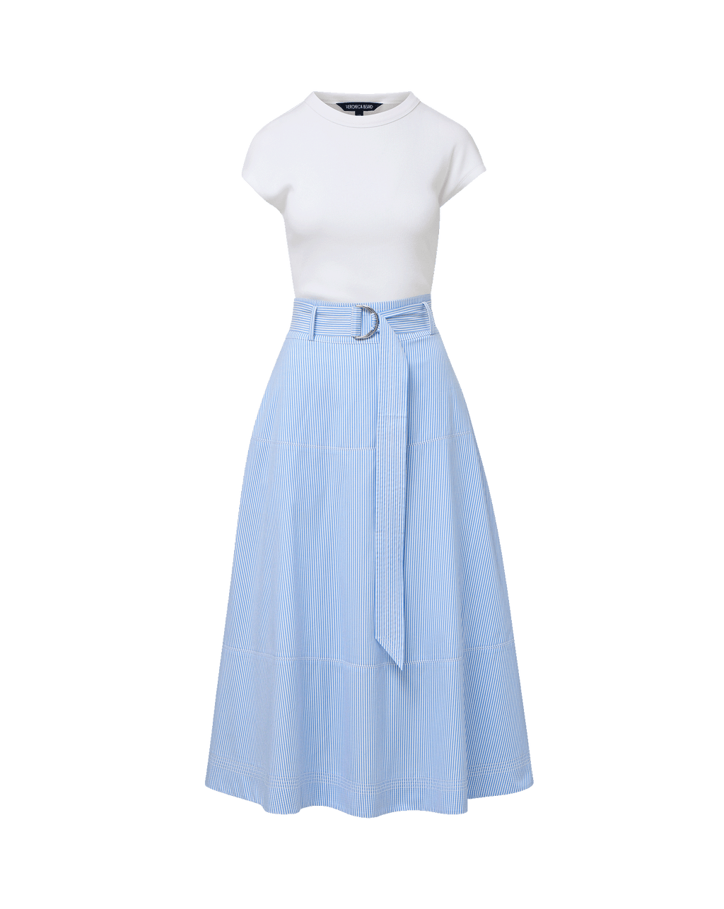 Robe midi Belmar en matières mélangées
