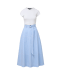 Robe midi Belmar en matières mélangées
