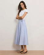 Robe midi Belmar en matières mélangées