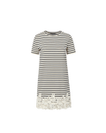 Mini-robe Rhue à ourlet en dentelle rayé