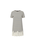Mini-robe Rhue à ourlet en dentelle rayé