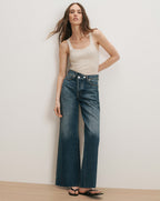 Jean large Taylor à taille croisée