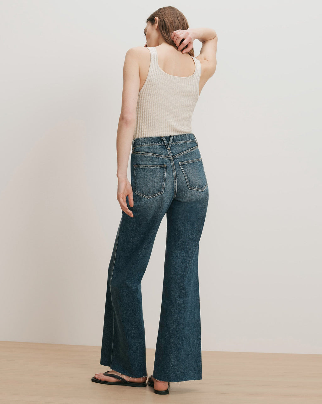 Jean large Taylor à taille croisée