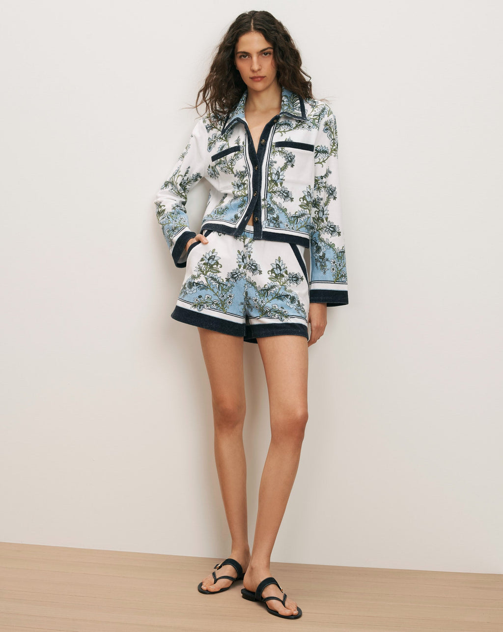 Novelle Terry Button-Down Shirt