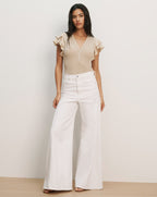 Aphrodite Mixed-Media Top - Famous | Online Store