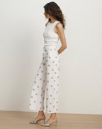 Grant Studded Wide-Leg Jean