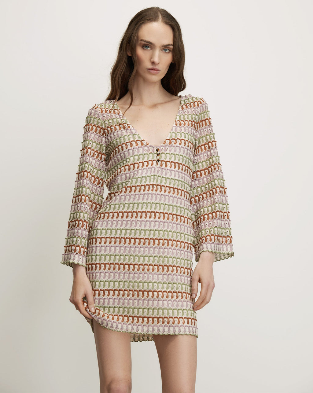 Robe Courte en Crochet Novien