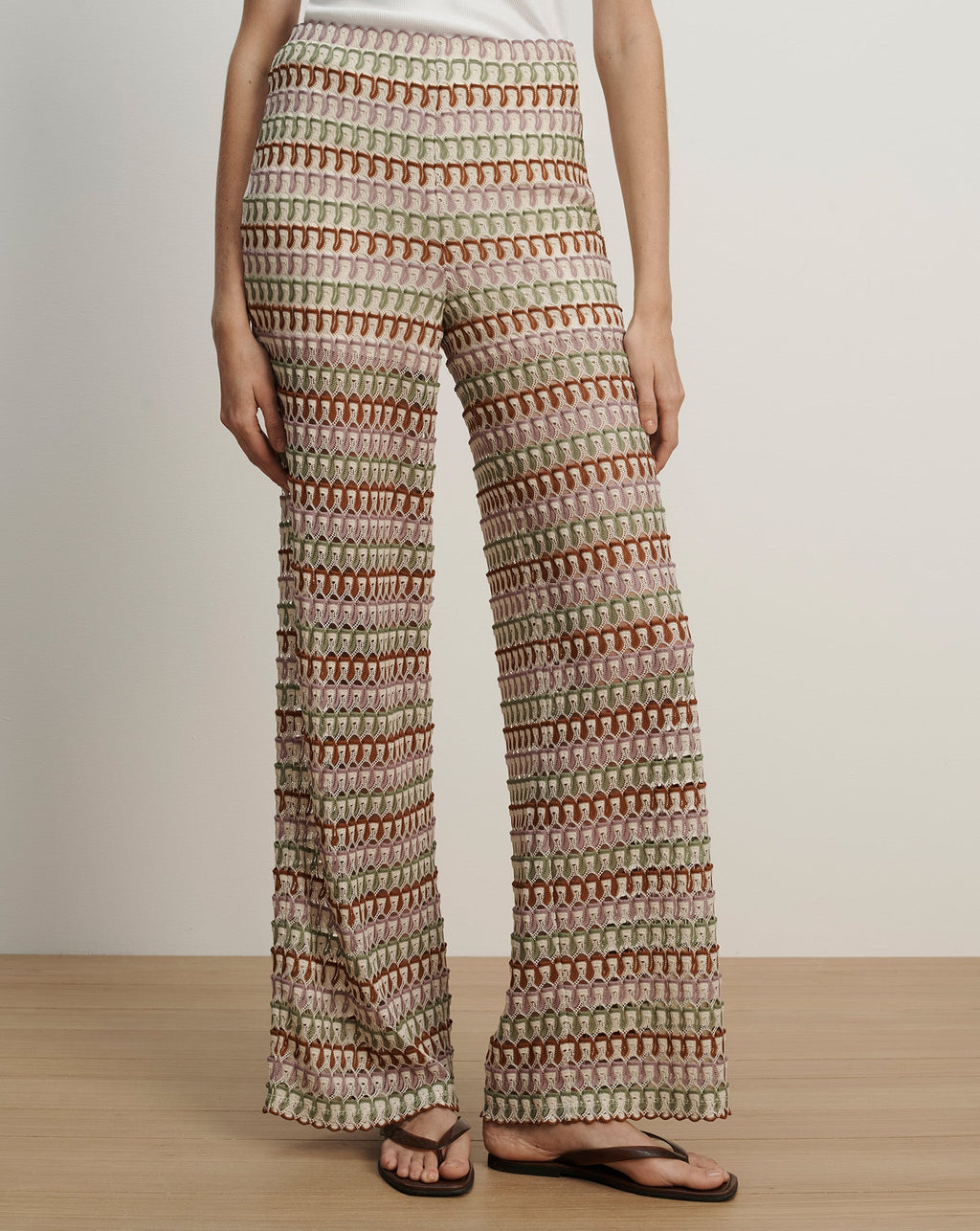 Pantalon large en crochet Fatima