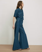 Digby Wide-Leg Chambray Pant