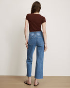Dylan Quilt-Print Straight-Leg Jean