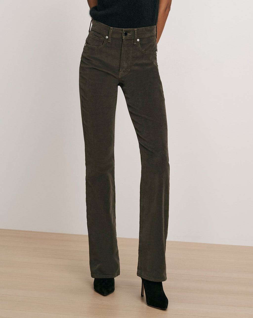 Pantalon bootcut en velours côtelé Cameron