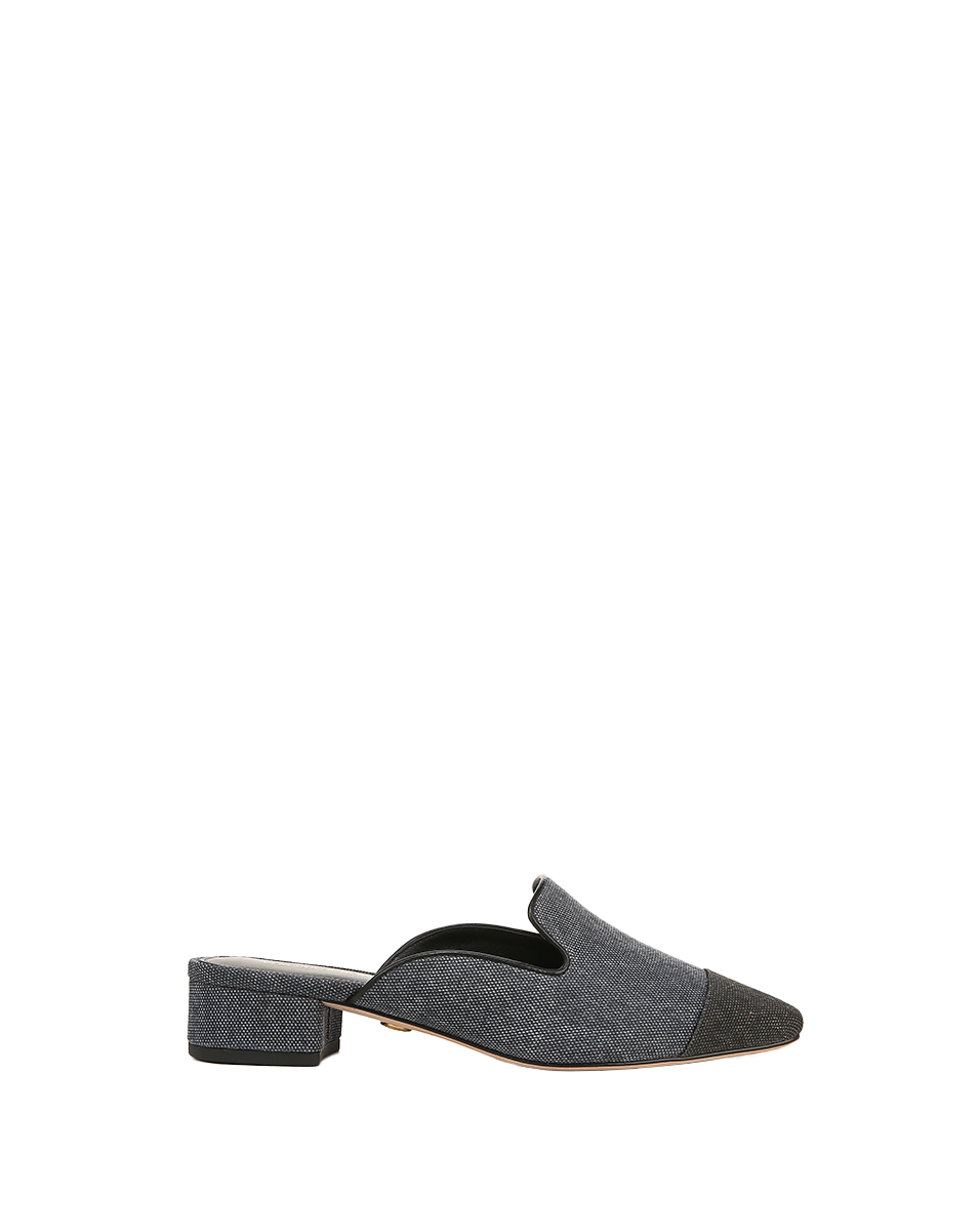 Mule à bout renforcé en denim Cécile