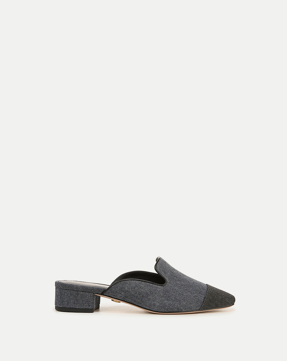 Mule à bout renforcé en denim Cécile