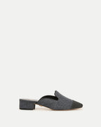 Mule à bout renforcé en denim Cécile