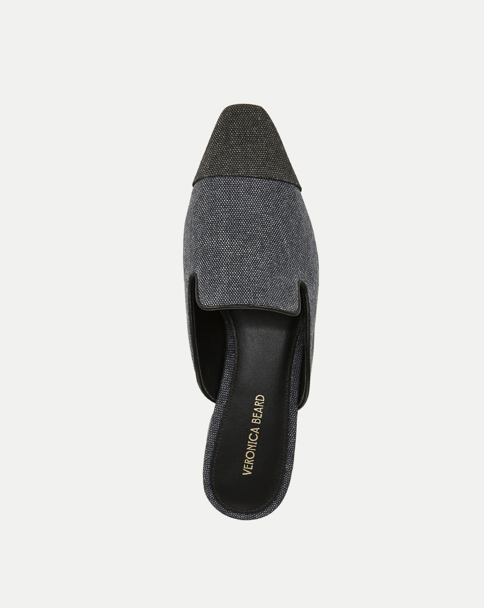 Mule à bout renforcé en denim Cécile