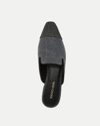 Mule à bout renforcé en denim Cécile