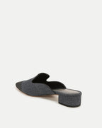 Mule à bout renforcé en denim Cécile