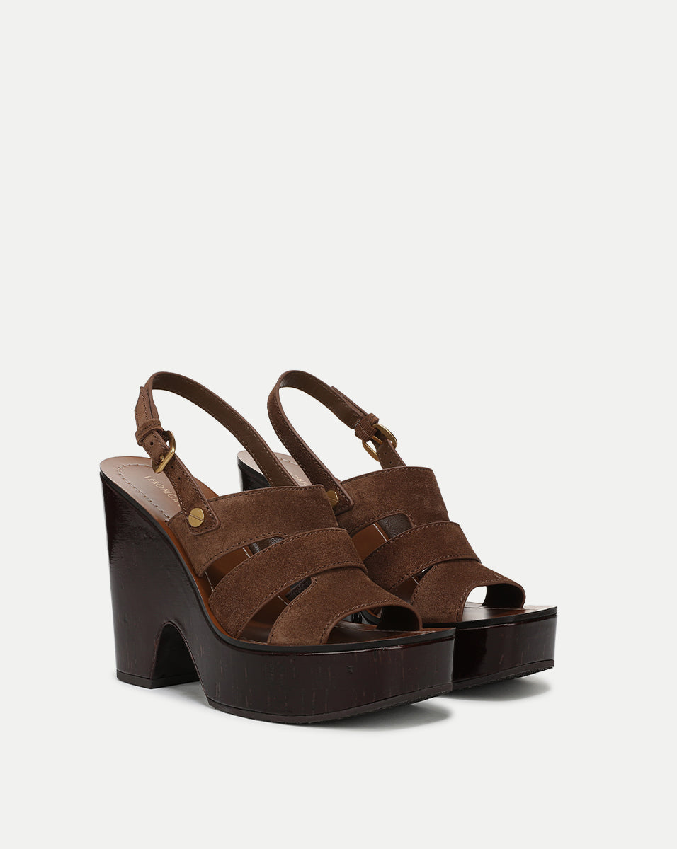 Peony Suede Platform Sandal