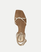 Allegra Metallic Ankle-Wrap Sandal - Famous | Online Store