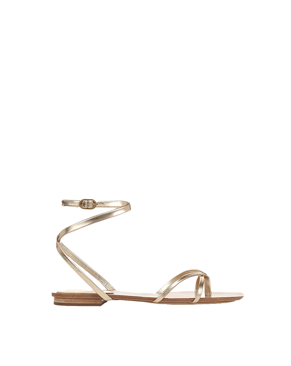 Allegra Metallic Ankle-Wrap Sandal - Famous | Online Store