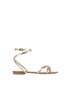 Allegra Metallic Ankle-Wrap Sandal - Famous | Online Store