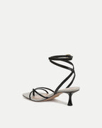 Caterina Leather Ankle-Wrap Sandal
