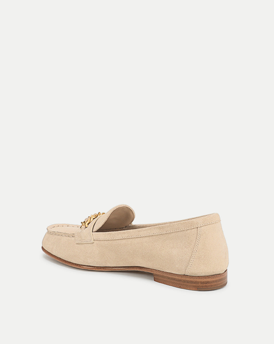 Mocassin Penny en suède à chaîne