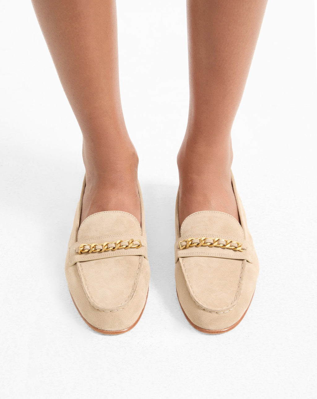 Mocassin Penny en suède à chaîne