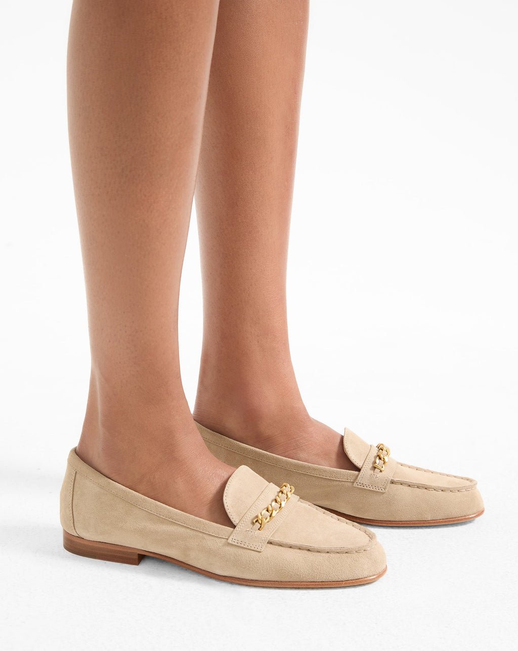 Mocassin Penny en suède à chaîne