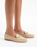 Mocassin Penny en suède à chaîne
