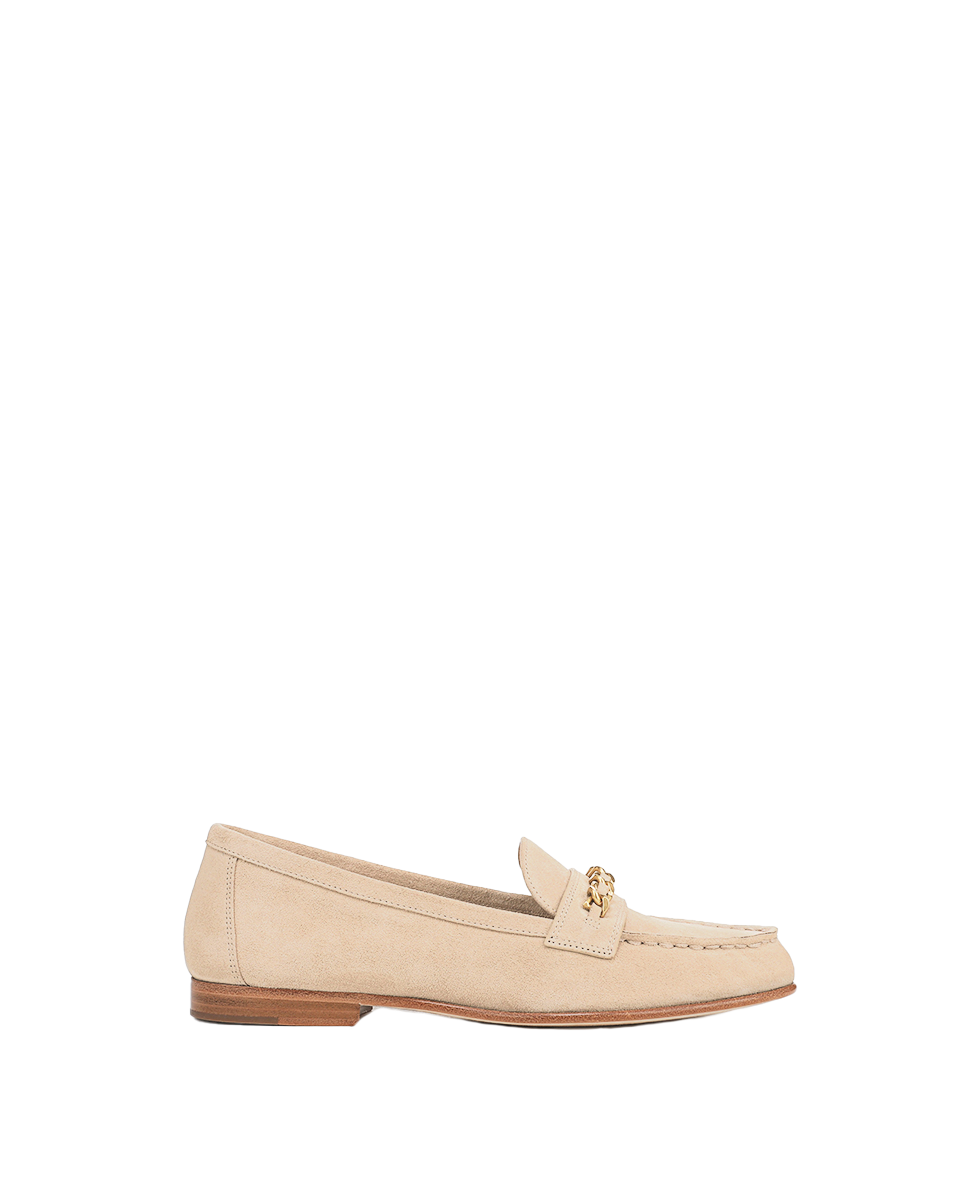 Mocassin Penny en suède à chaîne