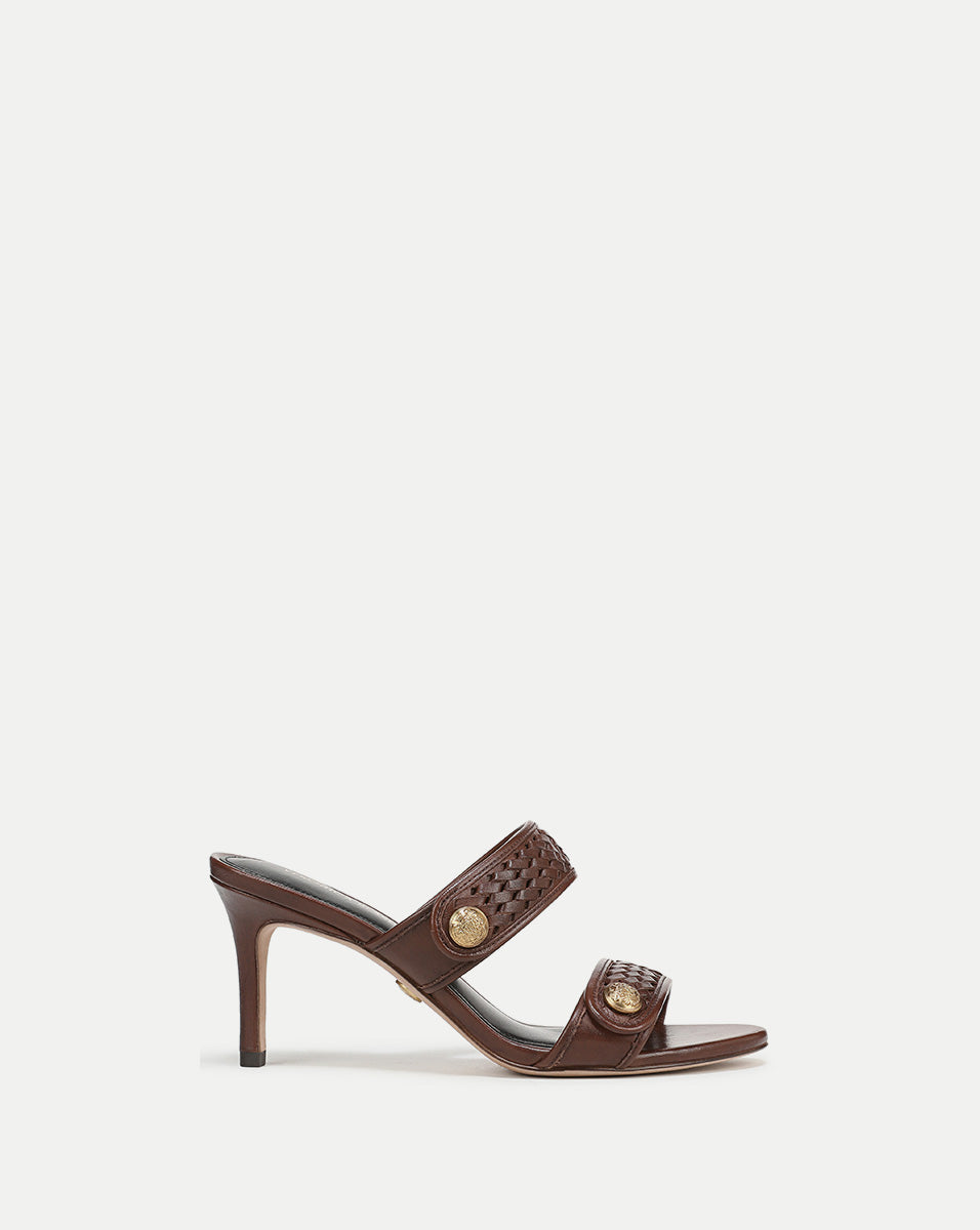 Sona — Sandales tissées à talon