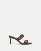 Sona — Sandales tissées à talon