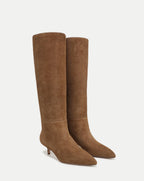 Bottes Lisa à petit talon | Mollet large