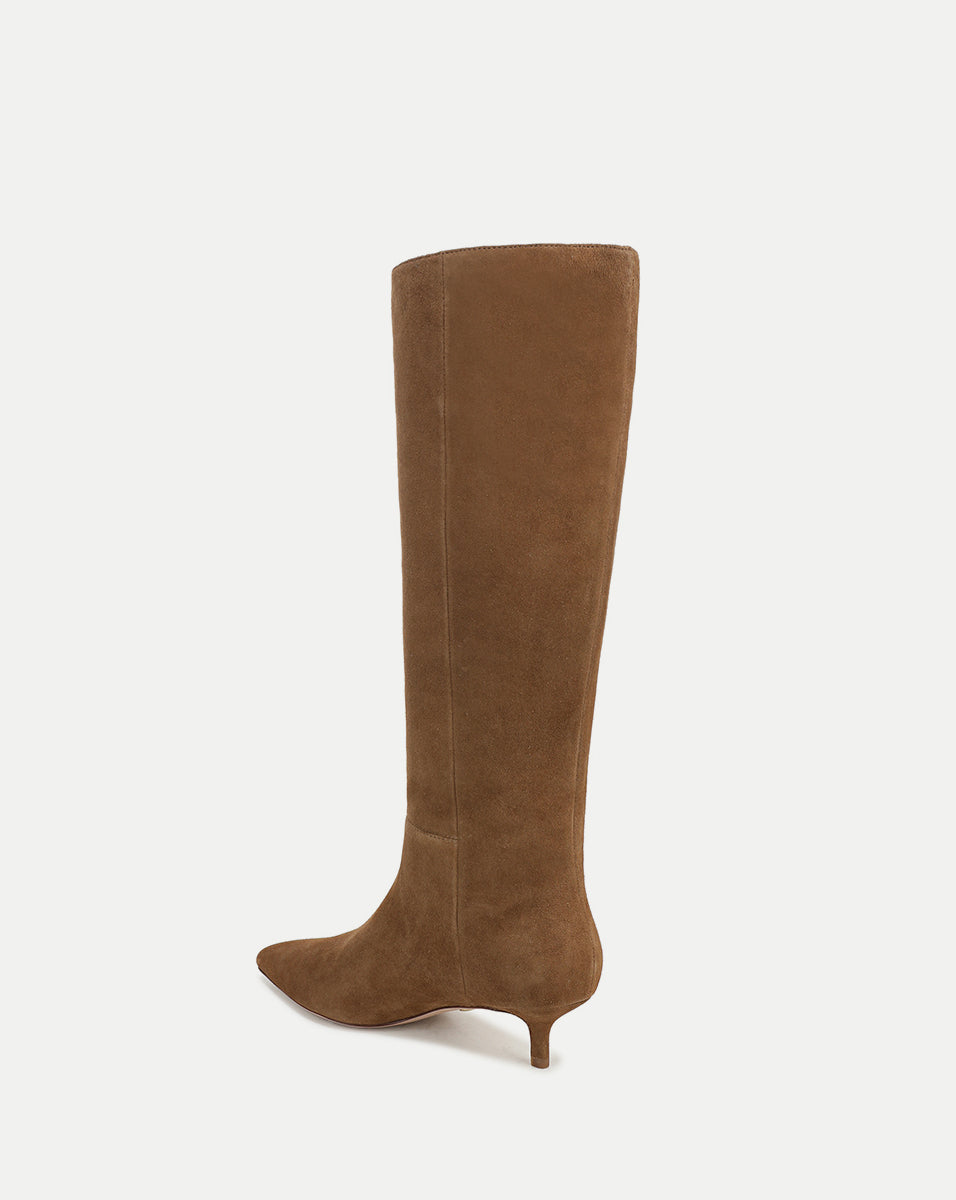 Bottes Lisa à petit talon | Mollet large
