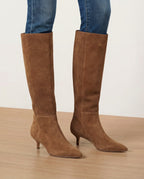 Bottes Lisa à petit talon | Mollet large
