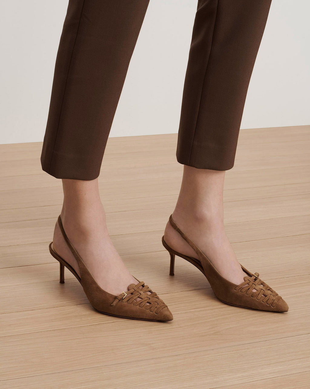 Chaussures à talons à bride arrière tressées Rashida