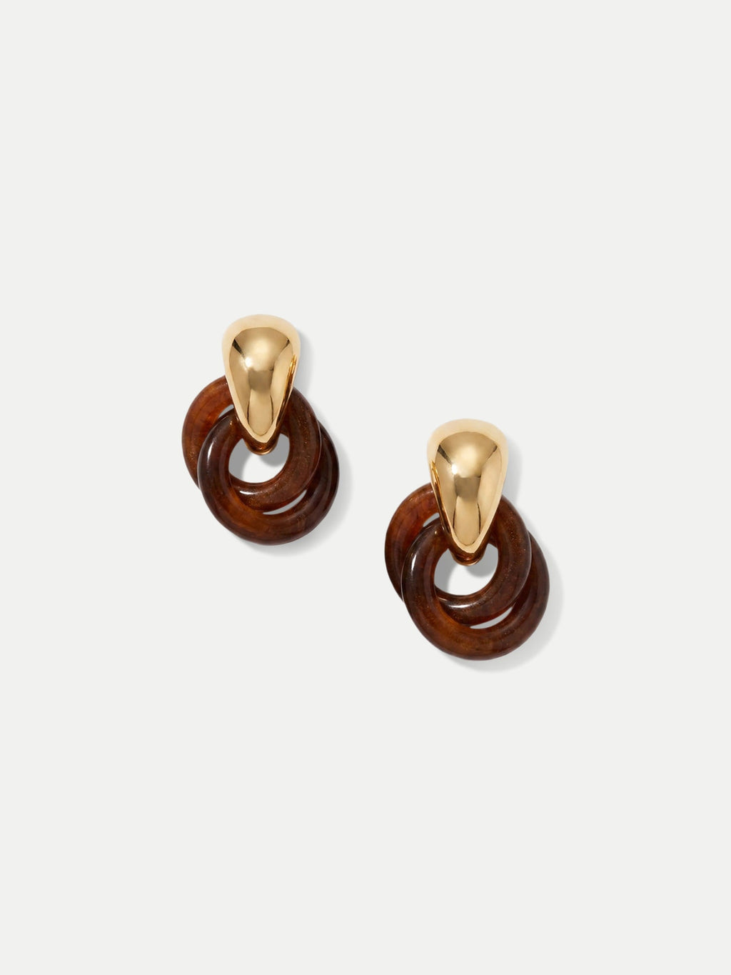 Boucles d'oreilles créoles à maillons en résine